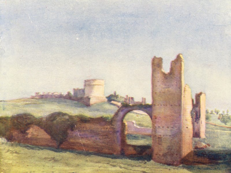 Rzym: Cyrk Maksencjusza (kolorowa litografia) autorstwa Aubrey Waterfield
