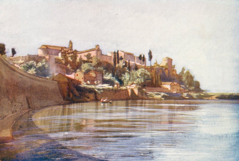 Rzym: Awentyn (kolorowa litografia) autorstwa Aubrey Waterfield