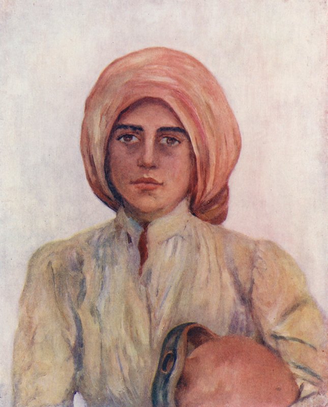 Chłopka z Capri (kolorowa litografia) autorstwa Augustine Fitzgerald