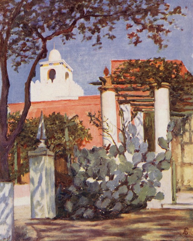 Villa Dubuffe (kolorowa litografia) autorstwa Augustine Fitzgerald