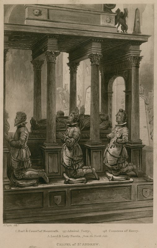 Kaplica św. Andrzeja, Opactwo Westminsterskie, Londyn autorstwa Augustus Charles Pugin