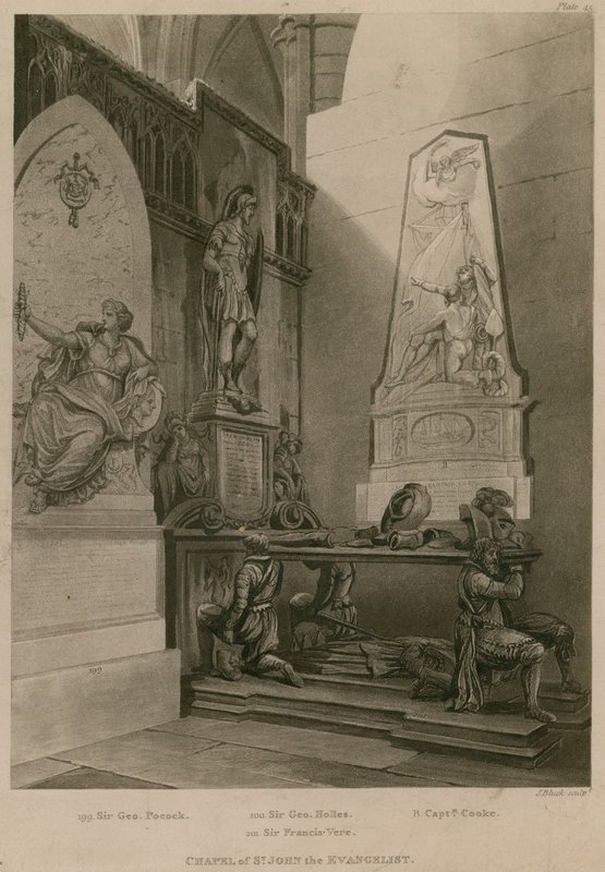 Kaplica św. Jana Ewangelisty, Opactwo Westminsterskie, Londyn autorstwa Augustus Charles Pugin