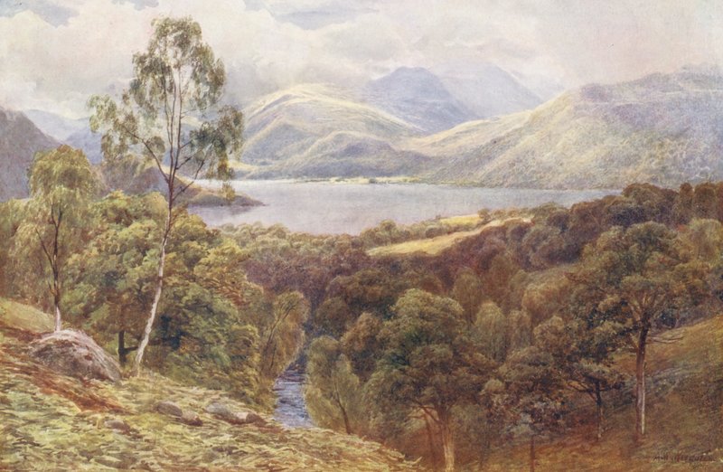 Ullswater (kolorowa litografia) autorstwa Augustus Watford Weedon