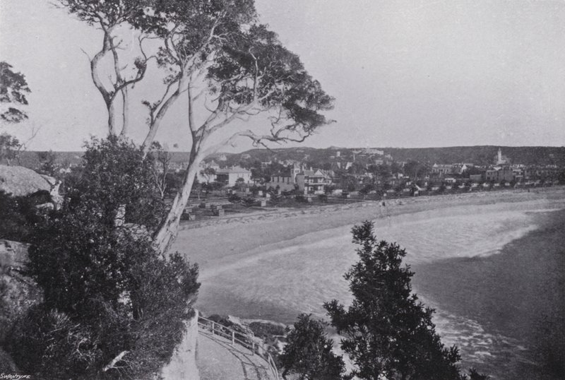 Sydney, NSW: Manly Beach (zdjęcie czarno-białe) autorstwa Australian Photographer