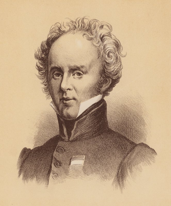 Generał porucznik Sir Richard Bourke, ósmy gubernator Nowej Południowej Walii (kolorowa litografia) autorstwa Australian School