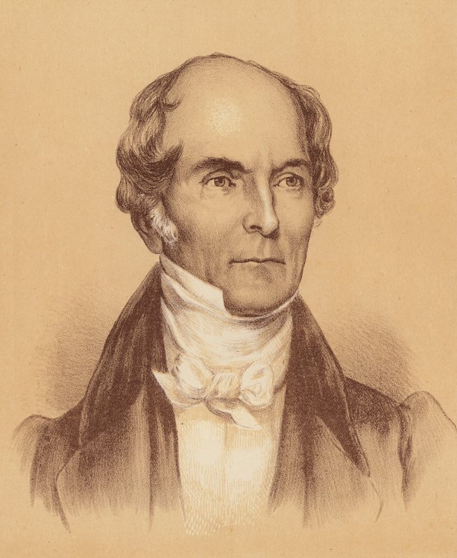 Sir Francis Forbes, pierwszy naczelny sędzia Nowej Południowej Walii (kolorowa litografia) autorstwa Australian School