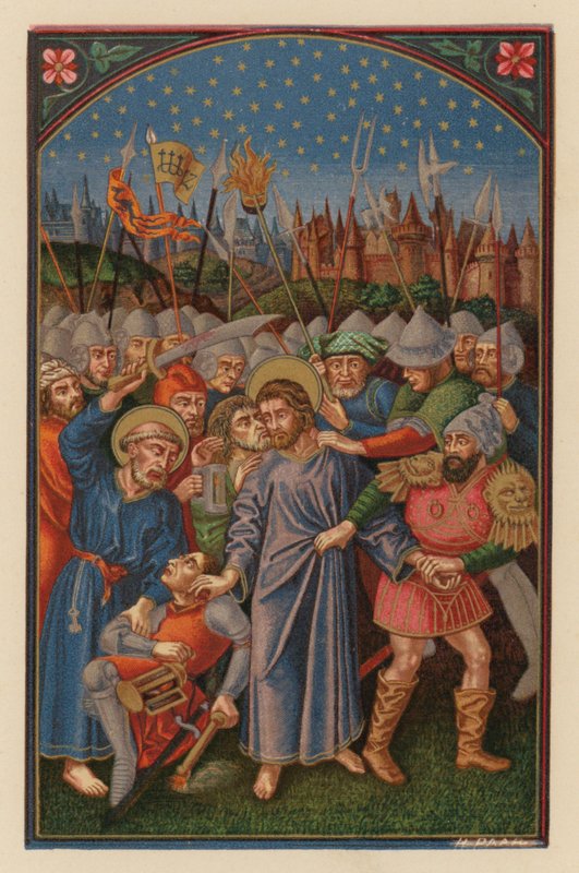 Jezus aresztowany przez Żydów (chromolit) autorstwa Austrian School