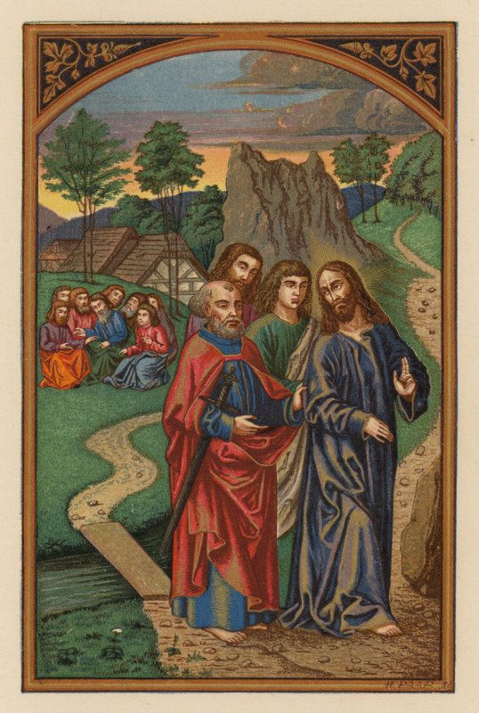 Jezus wyszedł na Górę Oliwną (chromolit) autorstwa Austrian School
