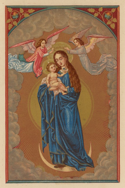 Dzieciątko Jezus pokazuje kwiatek (chromolit) autorstwa Austrian School