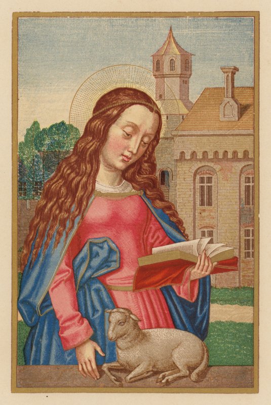 S Agnes (chromolitho) autorstwa Austrian School
