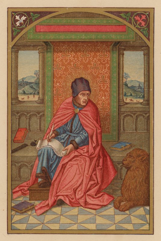 S Marcus Ev (chromolitho) autorstwa Austrian School