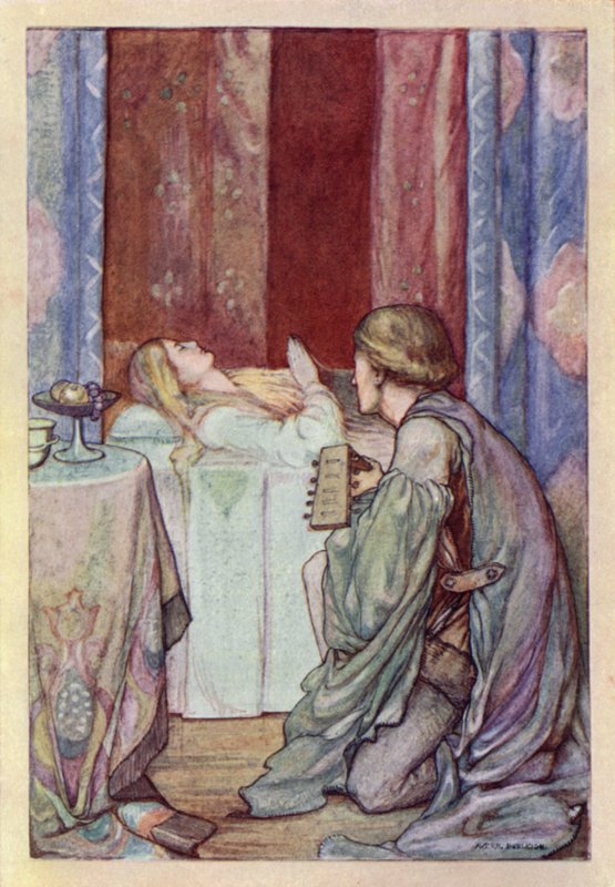 John Keats: The Eve Of St Agnes (kolor lito) autorstwa Averil Mary Burleigh
