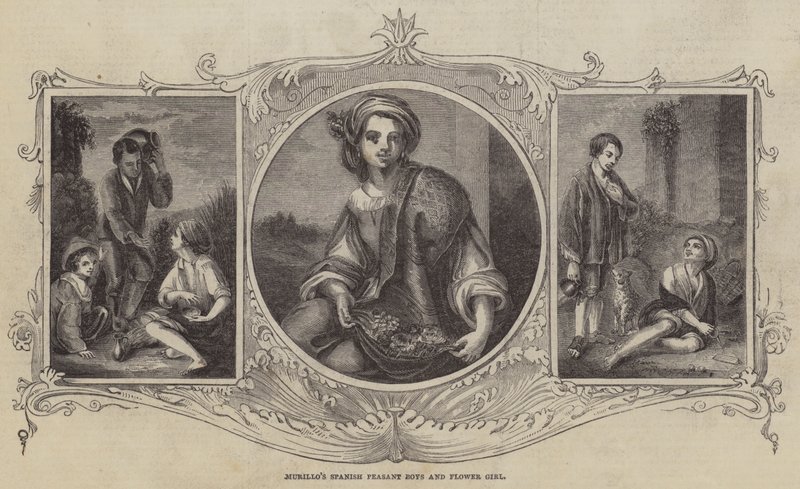 Hiszpańscy chłopacy i kwiaciarka Murillo autorstwa Bartolomé Esteban Murillo