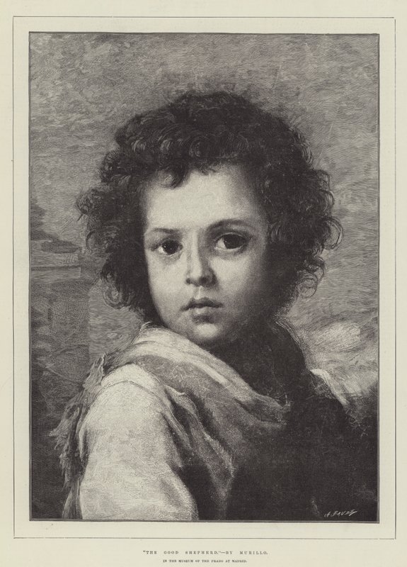 Dobry Pasterz, w Muzeum Prado w Madrycie autorstwa Bartolomé Esteban Murillo