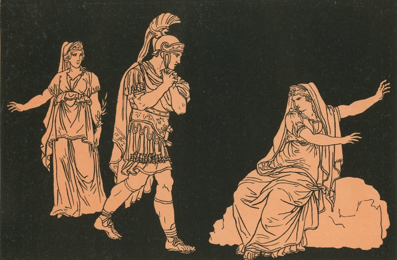 Eneasz i cień Dydony autorstwa Bartolomeo Pinelli