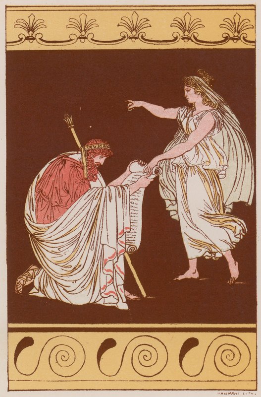 Numa Pompilius i nimfa Egeria autorstwa Bartolomeo Pinelli