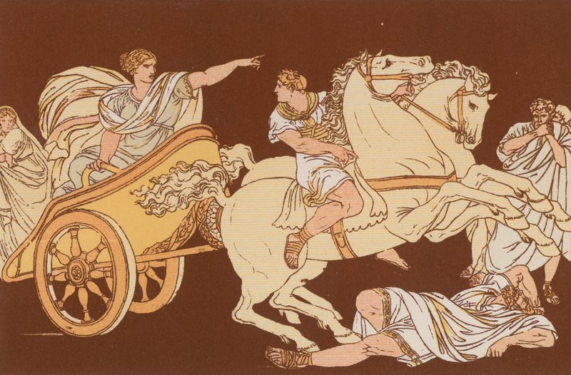 Tullia przejeżdżająca przez ciało ojca autorstwa Bartolomeo Pinelli