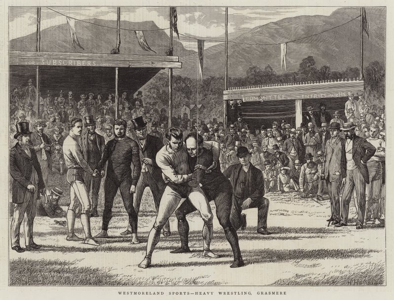 Westmoreland Sports, Heavy Wrestling, Grasmere autorstwa Basil Bradley