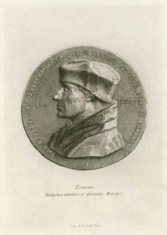 Erasmus, medalion przypisywany Quentinowi Massysowi autorstwa Belgian School
