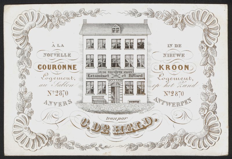La Nouvelle Couronne, De Nieuwe Kroon, Anvers, Antwerpia (rycina) autorstwa Belgian School