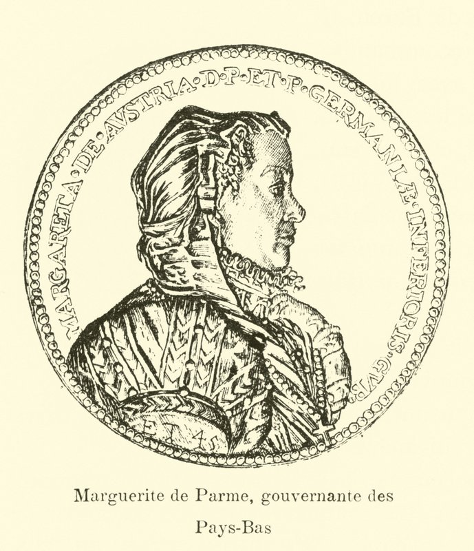 Margaret z Parmy, gubernator hiszpańskich Niderlandów autorstwa Belgian School