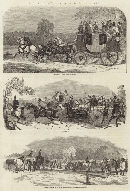 Wyścigi Epsom, 1857 autorstwa Benjamin Herring