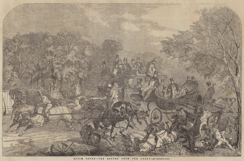 Epsom Races, powrót z Derby autorstwa Benjamin Herring
