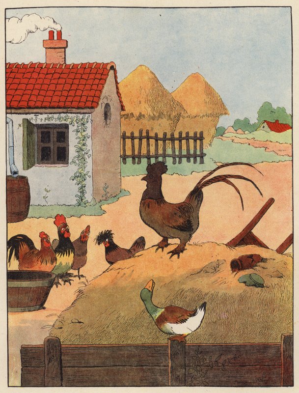Ilustracja do Chantecler autorstwa Benjamina Rabiera (kolor lito) autorstwa Benjamin Rabier