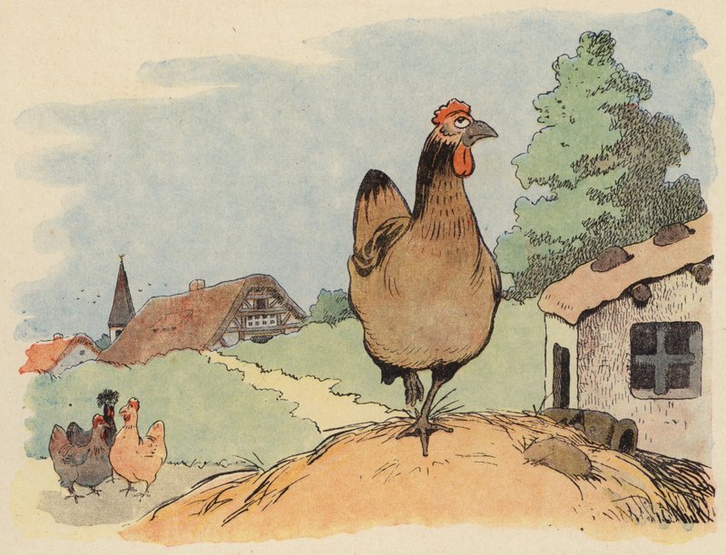 Ilustracja do Chantecler autorstwa Benjamina Rabiera (kolor lito) autorstwa Benjamin Rabier