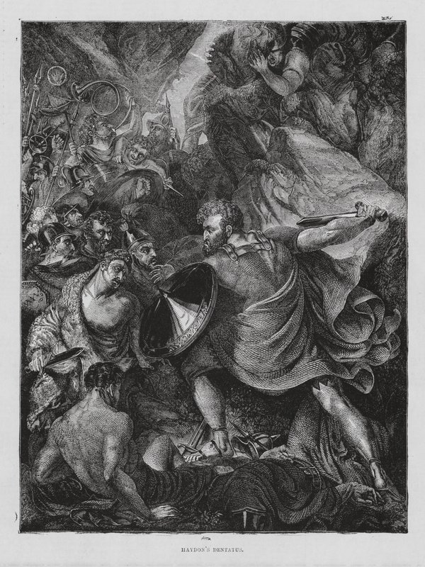 Zabójstwo L.S. Dentatusa (rycina) autorstwa Benjamin Robert (after) Haydon