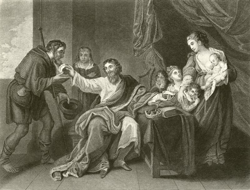 Alfred dzieli bochenek autorstwa Benjamin West
