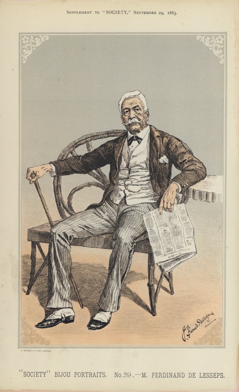 M Ferdinand de Lesseps (kolor lito) autorstwa Bernard (after) Partridge