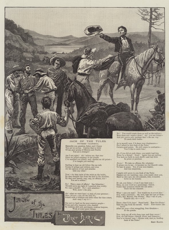 Jack of the Tules — Bret Harte autorstwa Bernard Partridge