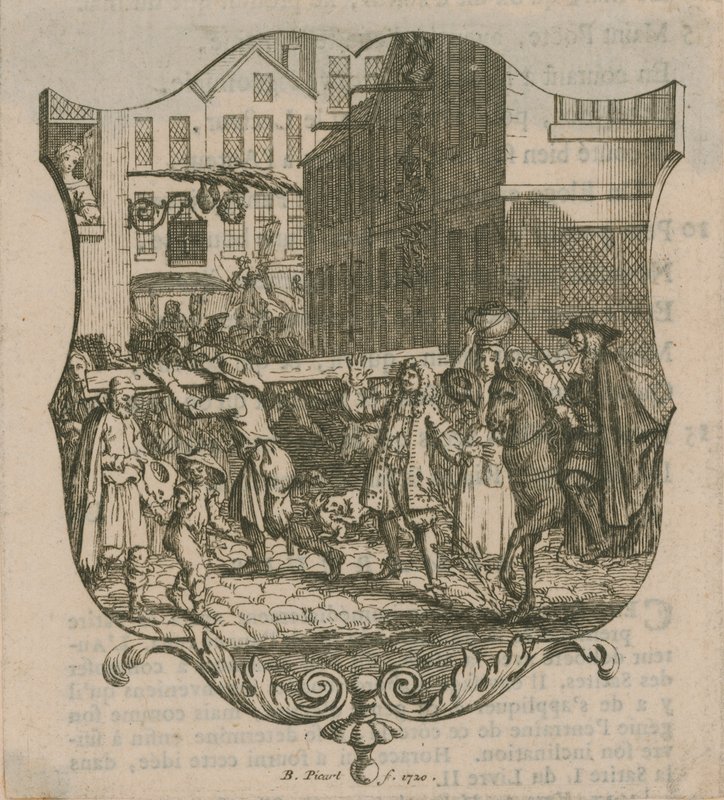 Scena z Londynu, datowana na 1720 r. autorstwa Bernard Picart