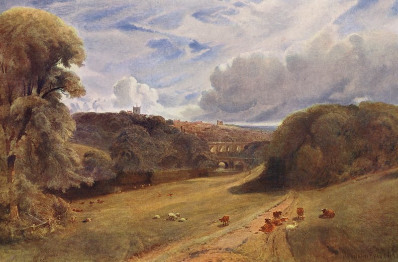 Knaresborough (druk kolorowy) autorstwa Bernard Walter Evans