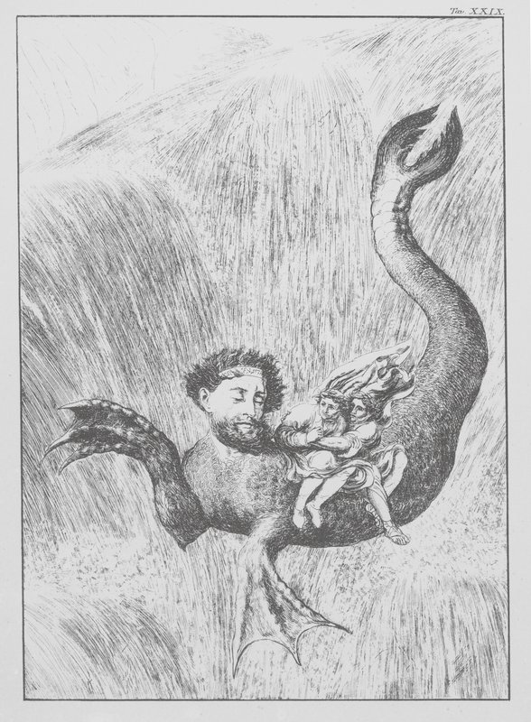 Boska komedia Dantego, Piekło, plansza XXIX (litografia) autorstwa Bernhard Schuler