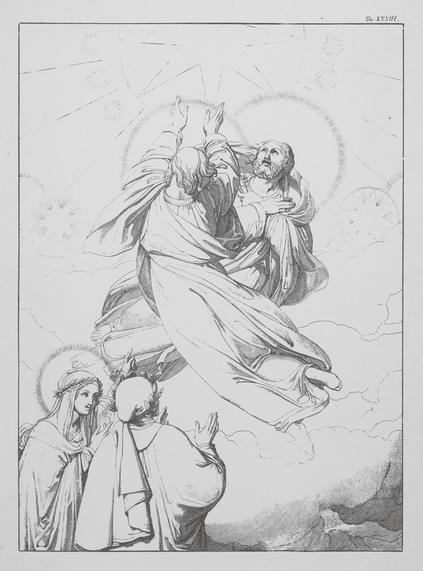 Boska komedia Dantego, Paradiso (Niebo), plansza XXXIII (litografia) autorstwa Bernhard Schuler