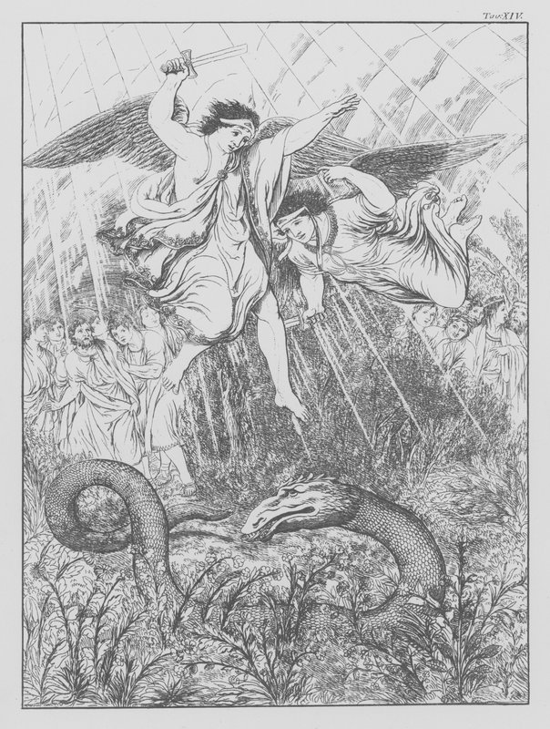 Boska komedia Dantego, Purgatorio (Czyściec), plansza XIV (litografia) autorstwa Bernhard Schuler