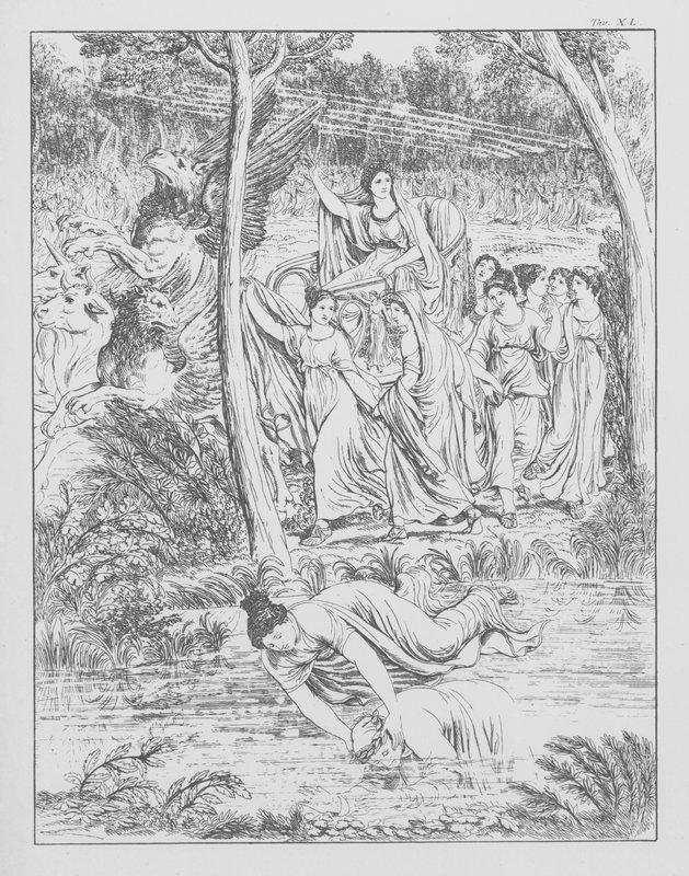 Boska komedia Dantego, Purgatorio (Czyściec), plansza XL (litografia) autorstwa Bernhard Schuler