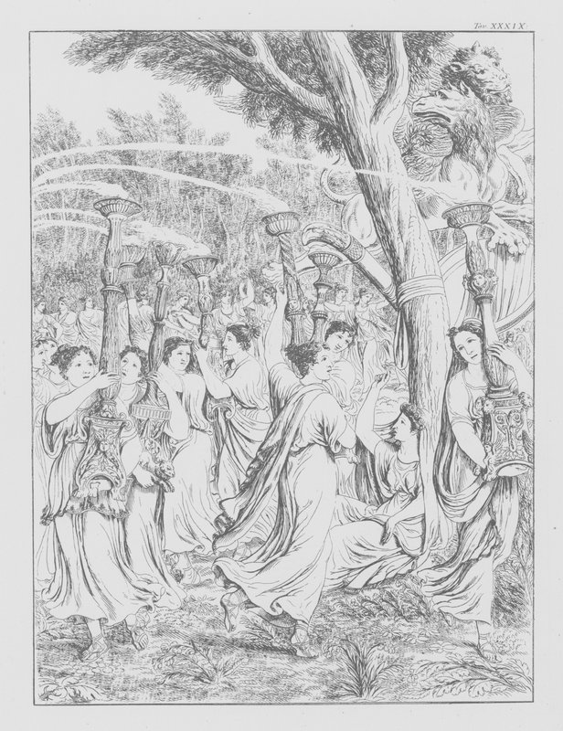 Boska komedia Dantego, Purgatorio (Czyściec), plansza XXXIX (litografia) autorstwa Bernhard Schuler