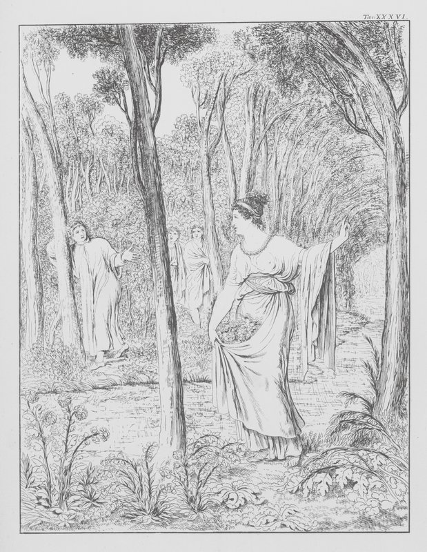 Boska komedia Dantego, Purgatorio (Czyściec), plansza XXXVI (litografia) autorstwa Bernhard Schuler