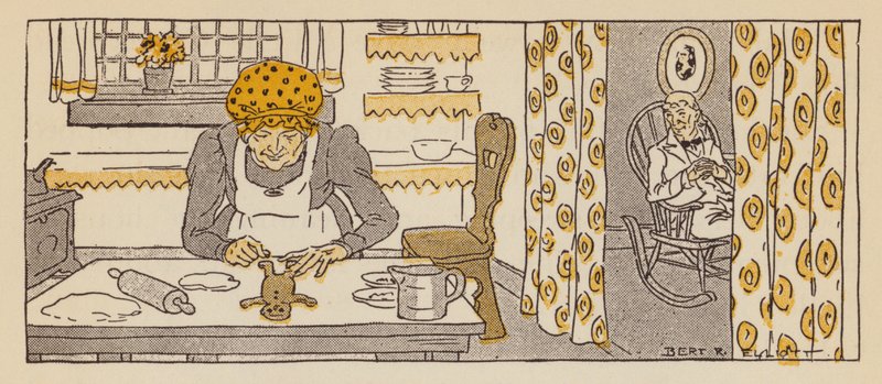 Gingerbread Man, opowieść z Nowej Anglii (kolor lito) autorstwa Bert Elliott