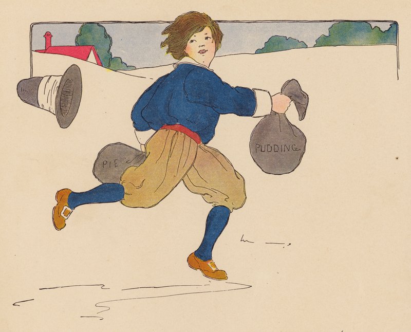 Rymowanka: Georgy Porgy (kolorowa litografia) autorstwa Blanche Fisher Wright