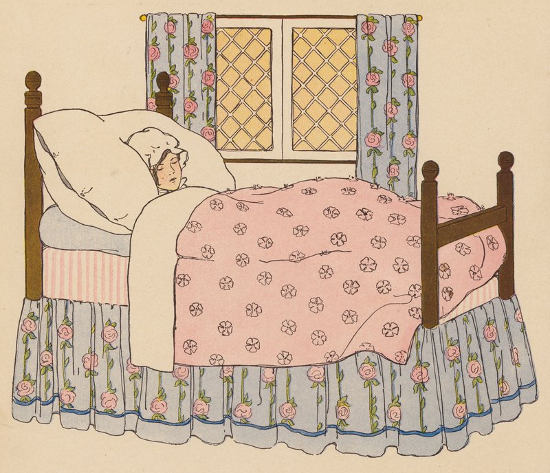 Rymowanka: Nancy Dawson (kolorowa litografia) autorstwa Blanche Fisher Wright