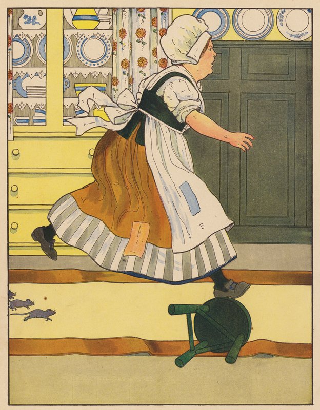 Rymowanka: Trzy ślepe myszki (kolorowa litografia) autorstwa Blanche Fisher Wright