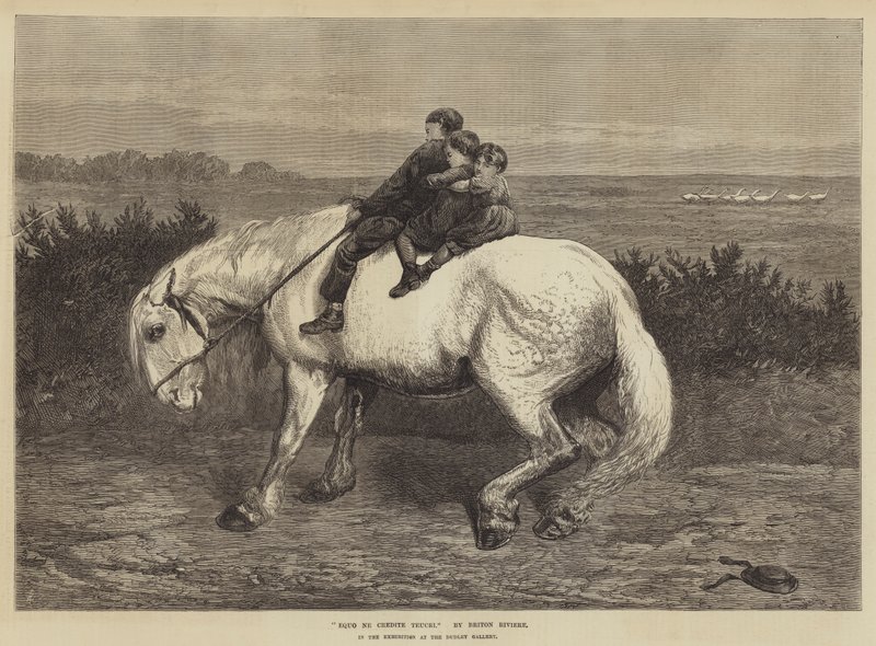 Equo ne Credite Teucri autorstwa Briton Riviere