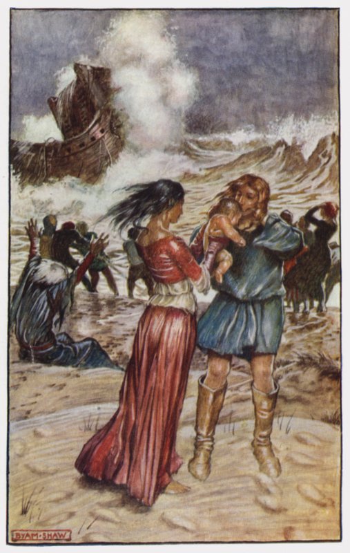 Ilustracja do The Cloister and The Hearth autorstwa Charlesa Reade (kolor lito) autorstwa Byam (after) Shaw