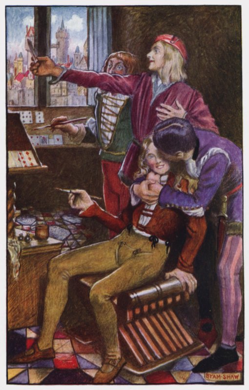 Ilustracja do The Cloister and The Hearth autorstwa Charlesa Reade (kolor lito) autorstwa Byam (after) Shaw