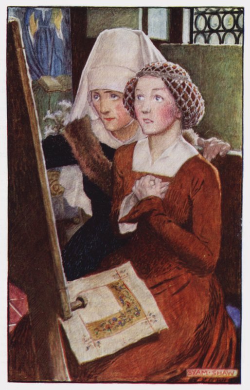 Ilustracja do The Cloister and The Hearth autorstwa Charlesa Reade (kolor lito) autorstwa Byam (after) Shaw