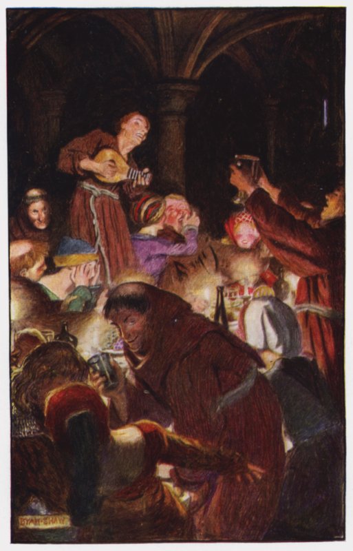 Ilustracja do The Cloister and The Hearth autorstwa Charlesa Reade (kolor lito) autorstwa Byam (after) Shaw